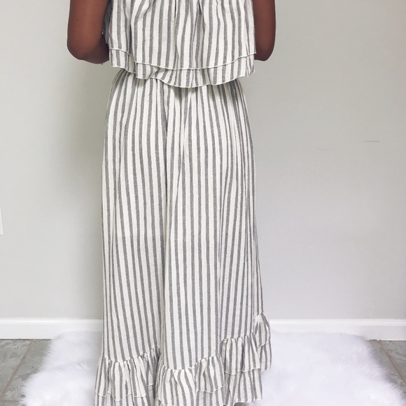 🆕 Kendall - Grey + Ivory Striped Set - Picture 4 of 7
